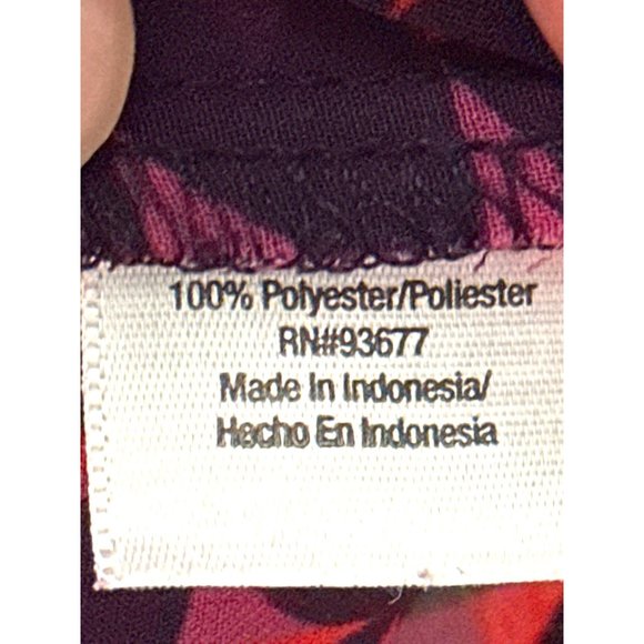 A.N.A. A New Approach Black Red Purple Geometric Print Roll Tab Sleeves Size XL - Picture 8 of 13